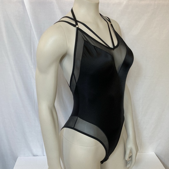 VICTORIA’S SECRET Sexy Black Strappy Bodysuit Size Small Adjustable Straps NWT - Picture 4 of 8